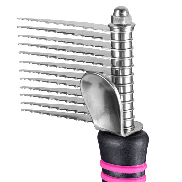 Blovi 12 Blade Dematting Comb – Stainless Steel Teeth, Smooth Tangle Removal Tool