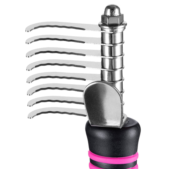 Blovi 8-Blade Dematting Comb – Small Curved Teeth, Removes Tangles and Mats Easily