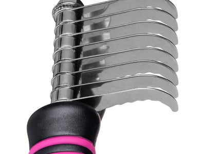 Blovi 8-Blade Dematting Comb – Small Curved Teeth, Removes Tangles and Mats Easily