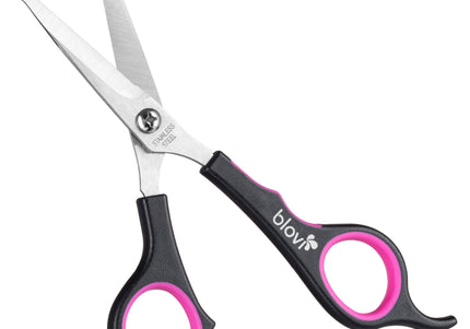 Blovi Safety Ball Tip Grooming Scissors 6" – Straight Micro-Sanding Blades, Safe Precision Cutting