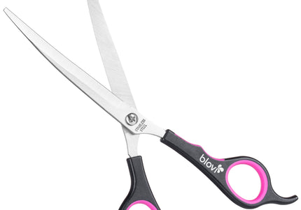 Blovi Student Curved Grooming Scissors 7.5in – Precision Micro-Sanding Blades, Lightweight Design