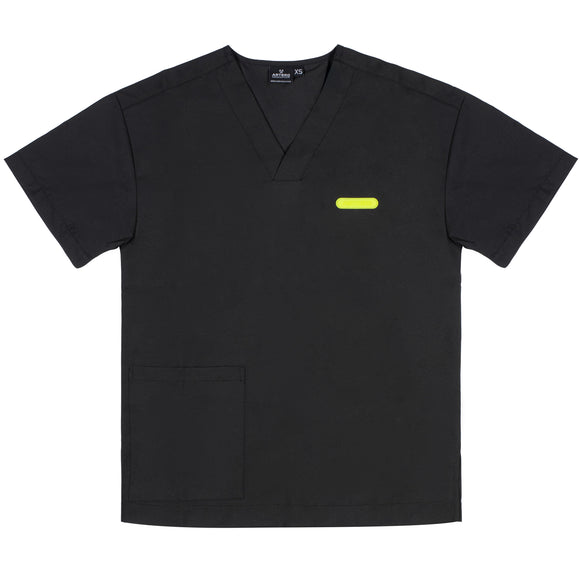 Artero Denver Grooming Smock Black – Unisex Sweatshirt with Velcro Waist, Size Small