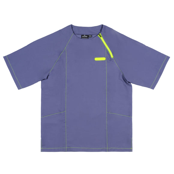 Artero Manila Zipper Smock Blue – Unisex Grooming Sweatshirt with Accessory Pockets, Medium Size