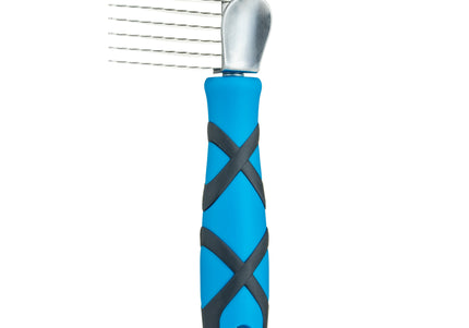 Groom Professional Dematting Comb – 9-Blade Side Felt Tool, Ideal for Thick Coats and Large Breeds