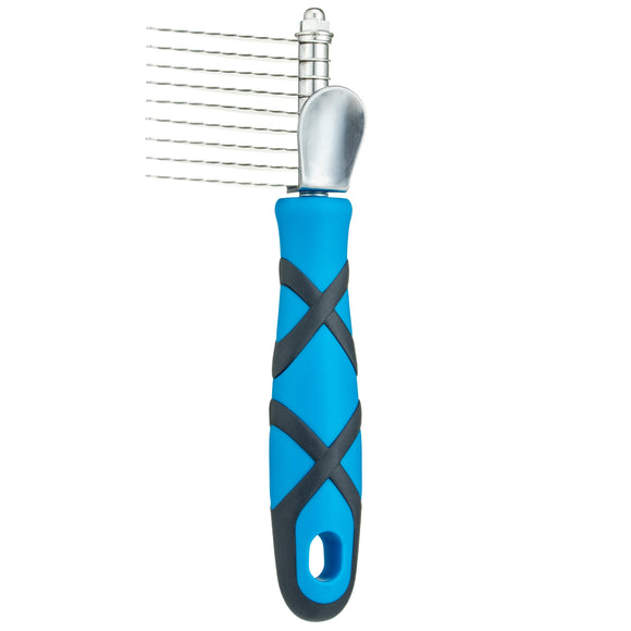 Groom Professional Dematting Comb – 9-Blade Side Felt Tool, Ideal for Thick Coats and Large Breeds