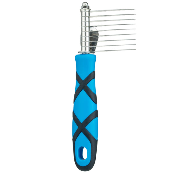Groom Professional Dematting Comb – 9-Blade Side Felt Tool, Ideal for Thick Coats and Large Breeds