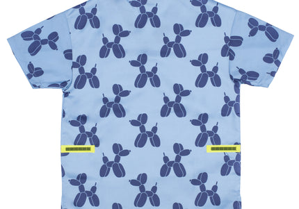 Artero Denver Grooming Smock Blue – Unisex Sweatshirt with Velcro Waist and Balloon Poodle Design, XS