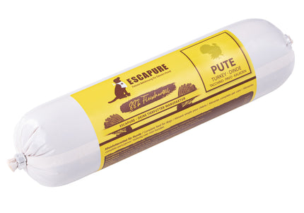 Escapure Pute Wurst Wet Dog Food – Turkey Meat Bar, 400g, Protein-Rich Recipe