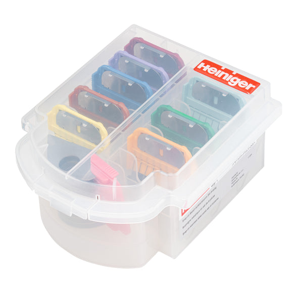 Heiniger Snap-On Metal Comb Set – 9 Professional Attachments with Storage Case