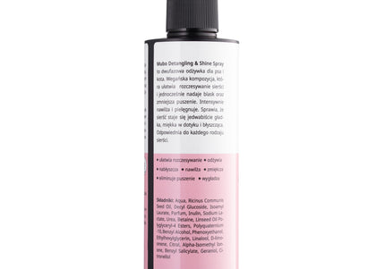 Mubo Detangling & Shine Spray 250ml – Two-Phase Conditioning Formula, Eases Combing and Boosts Coat Gloss