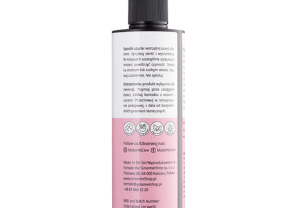Mubo Detangling & Shine Spray 250ml – Two-Phase Conditioning Formula, Eases Combing and Boosts Coat Gloss