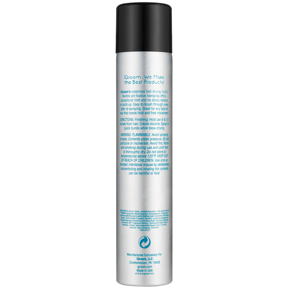 iGroom Shape It Hairspray 284g – Quick-Drying Fixing Spray with Strong Hold Formula
