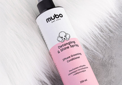 Mubo Detangling & Shine Spray 250ml – Two-Phase Conditioning Formula, Eases Combing and Boosts Coat Gloss