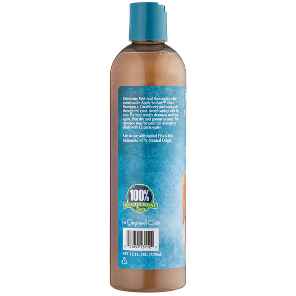 Bio-Groom So Easy 2in1 Shampoo & Conditioner – Concentrated 1:12 Formula, 355ml, Cleanses and Softens Coats