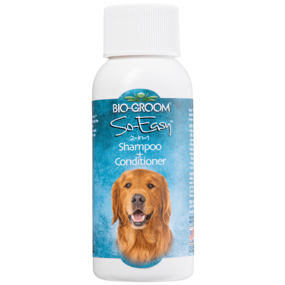 Bio-Groom So Easy 2in1 Shampoo & Conditioner – Concentrated 1:12 Formula, 59ml, Gentle Cleansing and Conditioning
