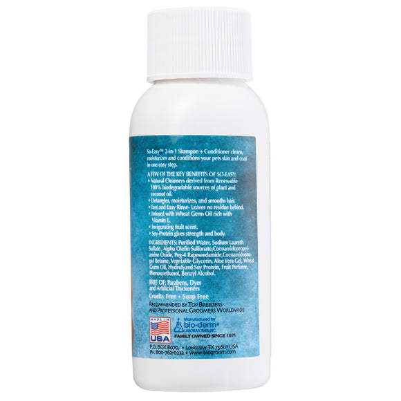 Bio-Groom So Easy 2in1 Shampoo & Conditioner – Concentrated 1:12 Formula, 59ml, Gentle Cleansing and Conditioning