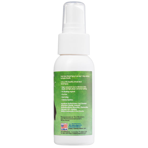 BioGroom Fresh Bark Dental Spray – Unscented Oral Hygiene with Chlorhexidine, 59ml