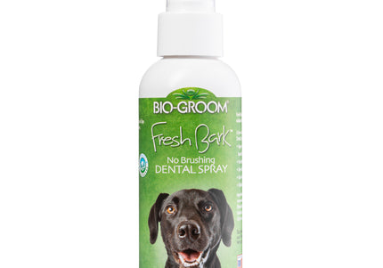 BioGroom Fresh Bark Dental Spray – Unscented Oral Hygiene with Chlorhexidine, 118ml
