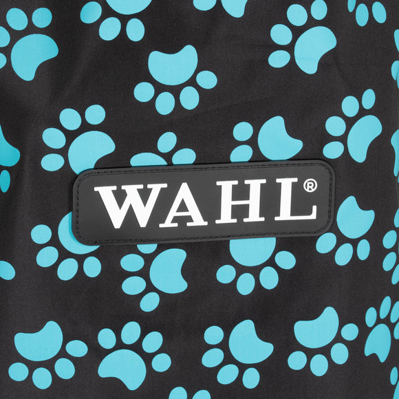Wahl Paw Apron – Black Grooming Apron with Blue Paw Print Design, Lightweight and Durable