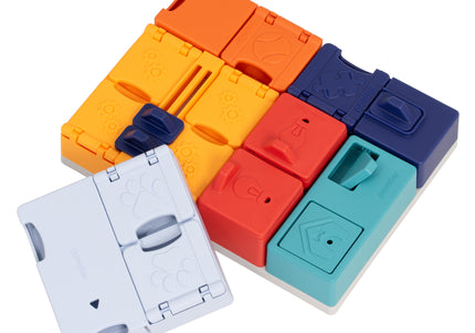 Pawzler Interactive Dog Puzzle Genius Set – Modular Enrichment Toy, 7-Piece Brain Challenge