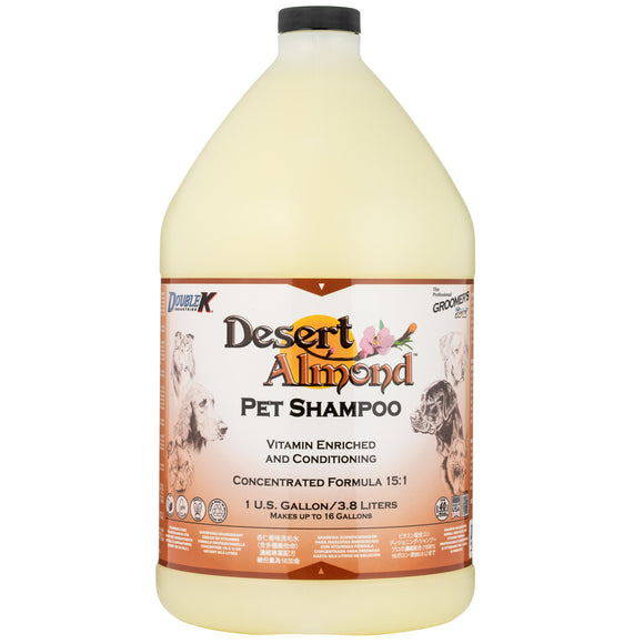 Double K Desert Almond Shampoo – Concentrated Formula for Long, Thick Coats, 3.8L