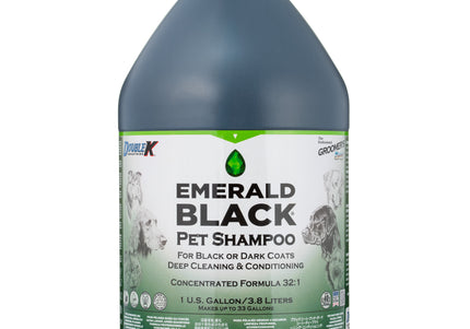 Double K Emerald Black Shampoo – Concentrated Formula for Dark Coats, 1:32 Dilution, 3.8L