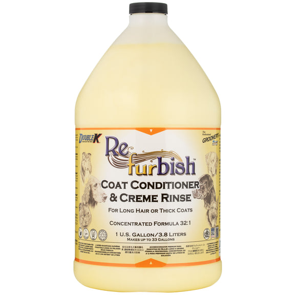 Double K Refurbish Conditioner and Detangler – Concentrated Formula, Removes Dead Hair, 3.8L