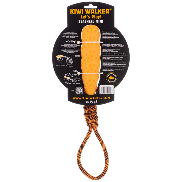 Kiwi Walker Seashell Floating Dog Toy Mini – Small TPR Water-Resistant Shell, Blue