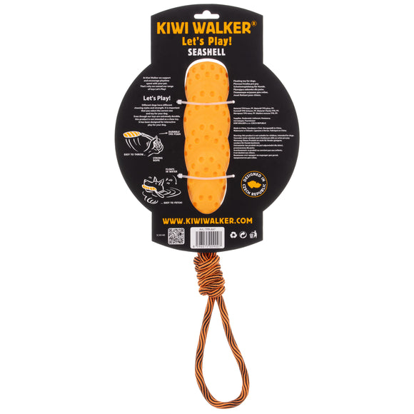 Kiwi Walker Seashell Floating Dog Toy Maxi – Large Blue TPR Durable Water Play Shell