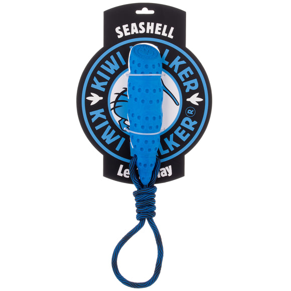 Kiwi Walker Seashell Floating Dog Toy Maxi – Large Blue TPR Durable Water Play Shell