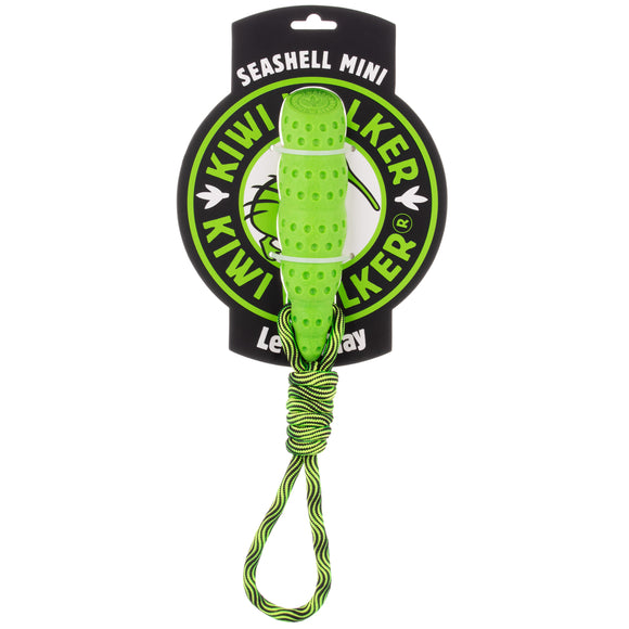 Kiwi Walker Seashell Floating Dog Toy Mini – Small TPR Water-Resistant Shell, Blue