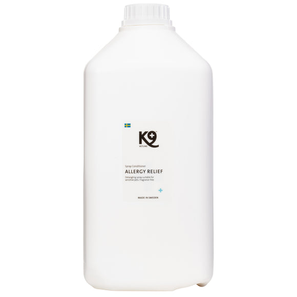 K9 Allergy Relief Spray Conditioner – Gentle Detangling Formula, 2.7L, Eases Combing and Soothes Skin