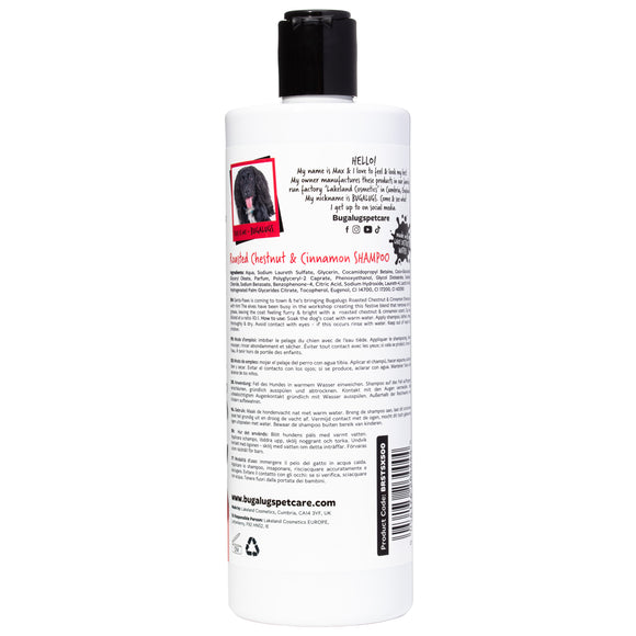 Bugalugs Roasted Chestnut & Cinnamon Shampoo Christmas Edition 500ml – Concentrated Festive Formula with Warm Scent