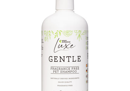 Groom Professional Luxe Gentle Shampoo 350ml – Mild Fragrance-Free Concentrate, Hypoallergenic Formula