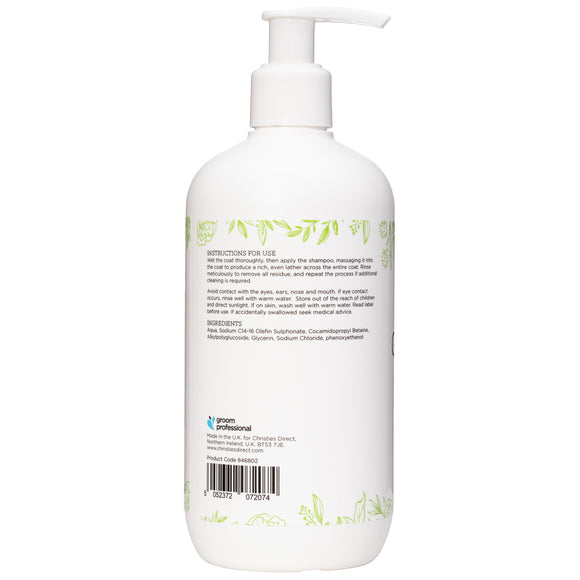 Groom Professional Luxe Gentle Shampoo 350ml – Mild Fragrance-Free Concentrate, Hypoallergenic Formula