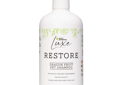 Groom Professional Luxe Restore Shampoo 350ml – Concentrated Rebuilding Formula, Dragon Fruit Scent