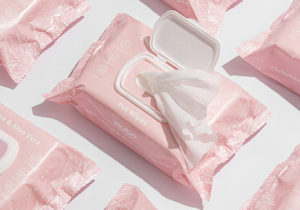 Mubo Chlorhexidine Aloe Vera Grooming Wipes – Antibacterial Cleansing, Moisturizing, 100 Pack, 15x30cm