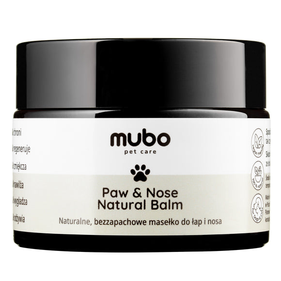 Mubo Paw & Nose Natural Balm 50g – Fragrance-Free Butter, Moisturizing and Gentle Formula