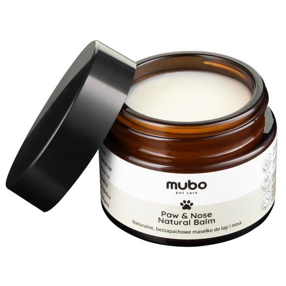 Mubo Paw & Nose Natural Balm 50g – Fragrance-Free Butter, Moisturizing and Gentle Formula