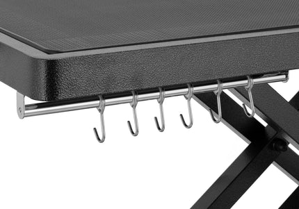 Blovi Upper Pro Black Lift Grooming Table with Outlet and Shelf