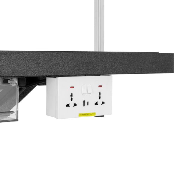 Blovi Upper Pro Black Lift Grooming Table with Outlet and Shelf