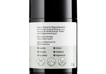 Mubo Paw & Nose Balm Stick 25g – Natural Fragrance-Free Moisturizing Butter Formula