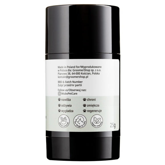 Mubo Paw & Nose Balm Stick 25g – Natural Fragrance-Free Moisturizing Butter Formula