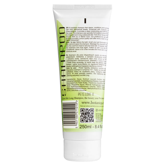 Botaniqa Love Me Long Cupuacu & Shea Shampoo – Nourishing Formula for Long Coats, 250ml