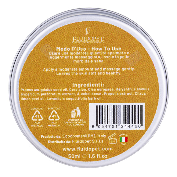 FluidoPet Pad Cream 50ml – Nourishing Balm for Paws and Chapped Skin, Fast-Absorbing Formula