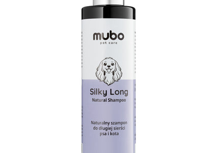 Mubo Silky Long Natural Shampoo 250ml – Gentle Formula for Long-Haired Coats, Nourishing Care