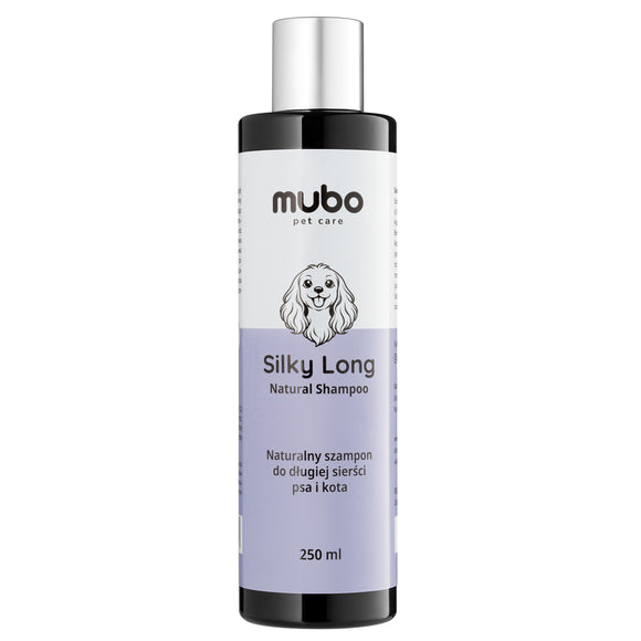 Mubo Silky Long Natural Shampoo 250ml – Gentle Formula for Long-Haired Coats, Nourishing Care