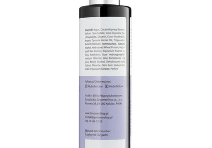 Mubo Silky Long Natural Shampoo 250ml – Gentle Formula for Long-Haired Coats, Nourishing Care