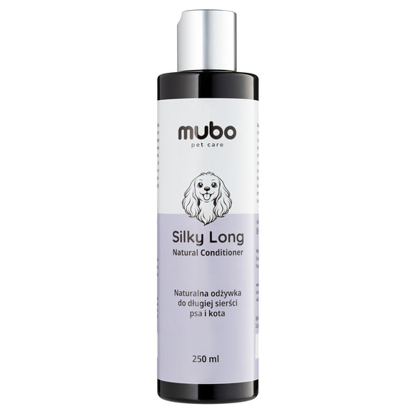 Mubo Silky Long Natural Conditioner 250ml – Gentle Formula for Long-Haired Coats, Nourishing Care