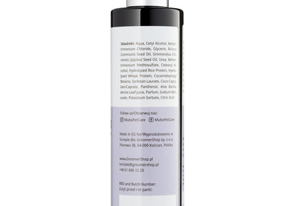 Mubo Silky Long Natural Conditioner 250ml – Gentle Formula for Long-Haired Coats, Nourishing Care